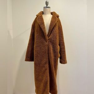 Midi Length Teddy Coat
